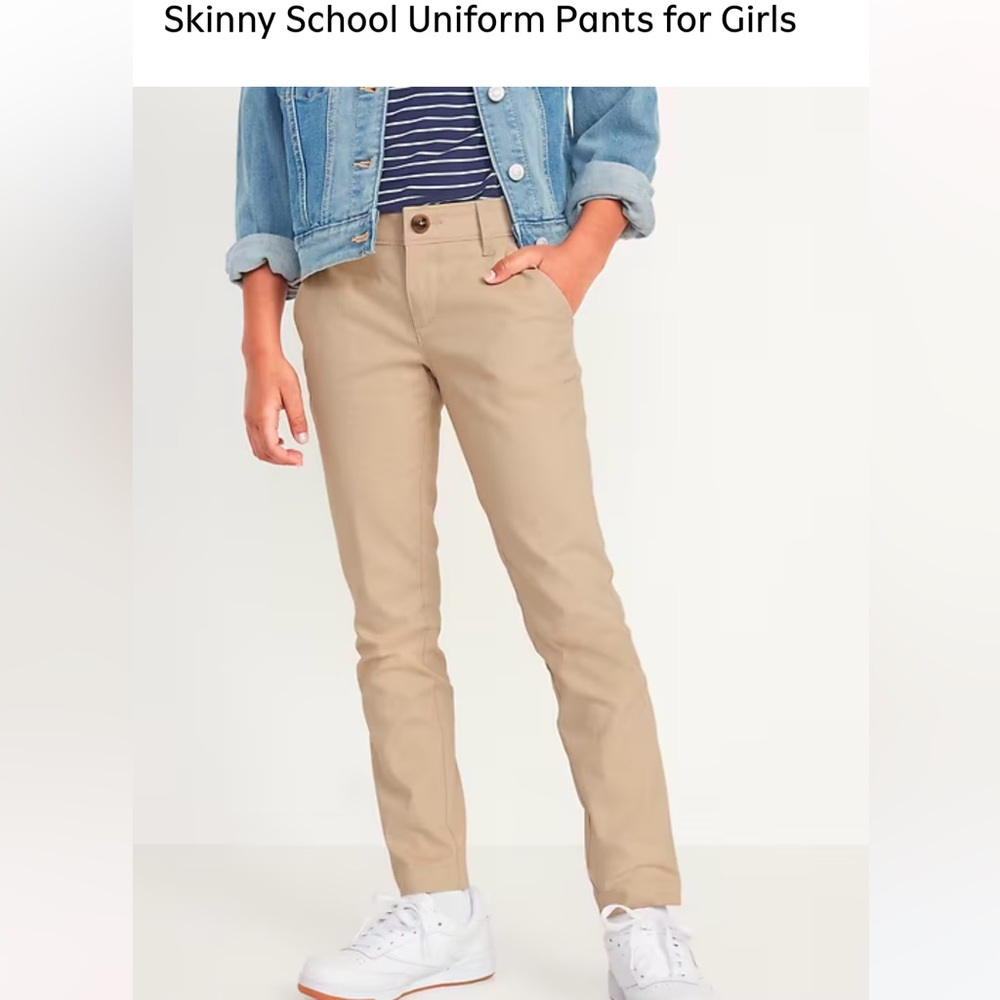 Oldnavy Girls Khaki Skinny Uniform Pants